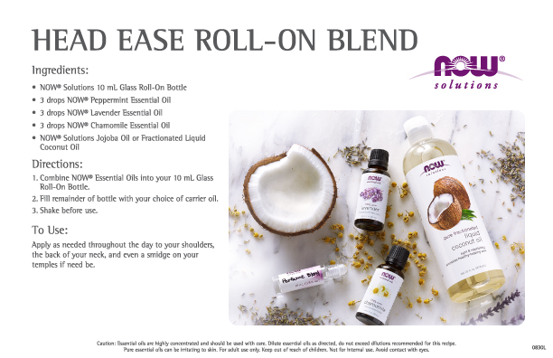 0830L - Head Ease Roll On Blend Recipe Cards